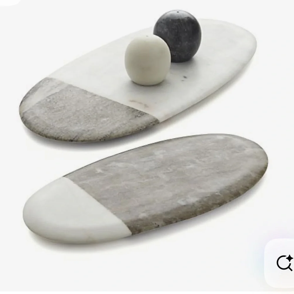 CRATE&BARREL NWT two toned marble board -large
